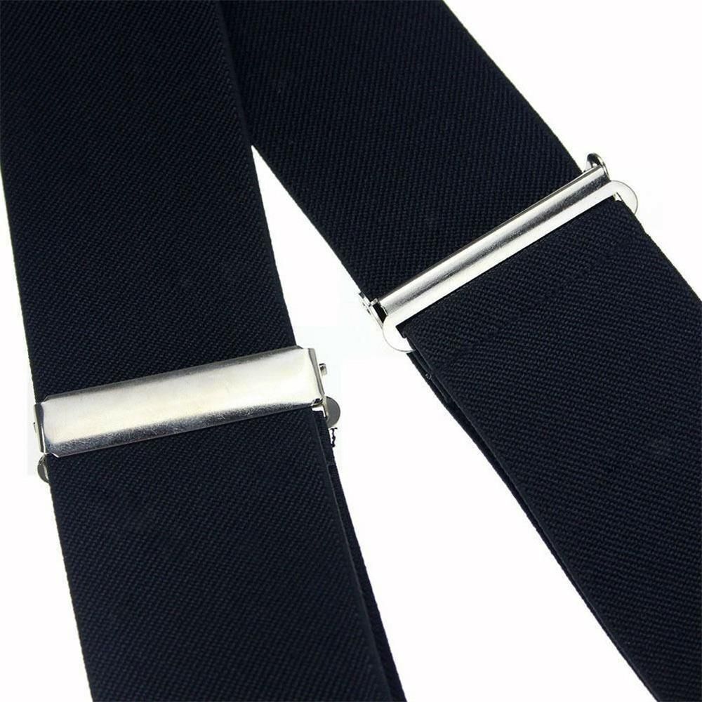 50mm Adjustable Strap Clip Elastic Braces Solid Color Mens Braces Suspenders