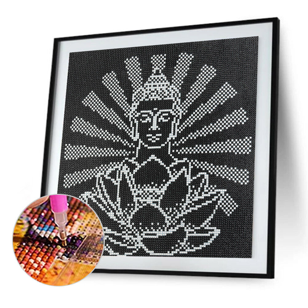 Luminous Diamond Painting 5D Full Drill Buddha Statue Cross Stitch Mosaic