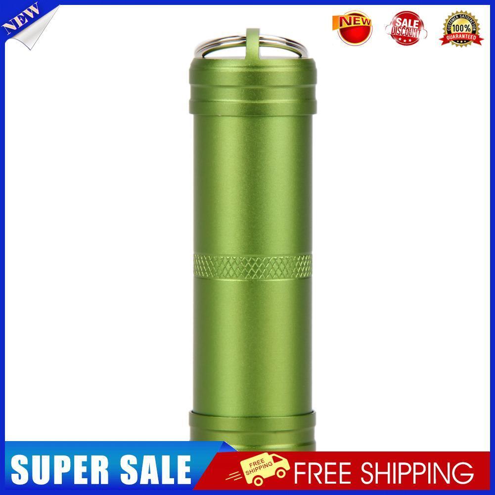 Aluminum Alloy Waterproof Case First-Aid Medicine Bottle with Key Ring