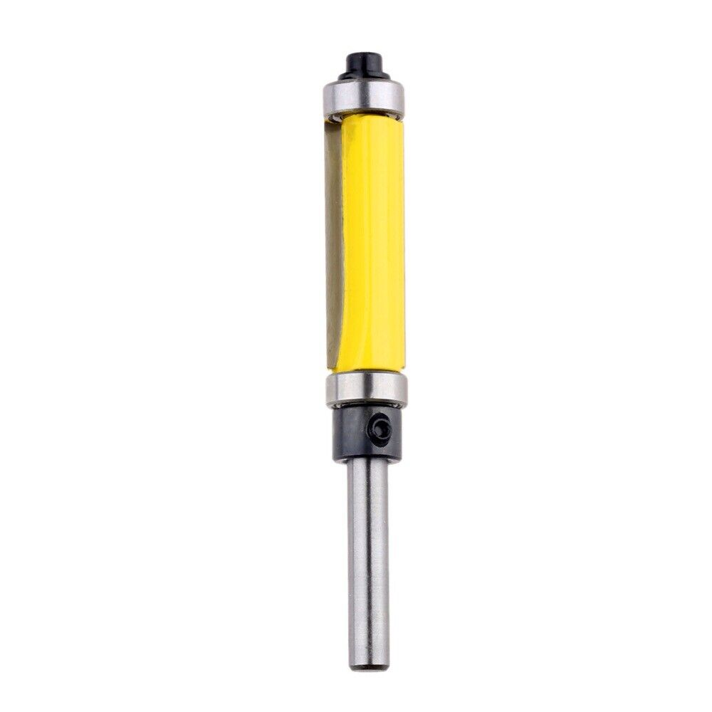 1/4Shank Double Flute Sealed Bearing Bit Straight Router Bit Diy For Solid Wood