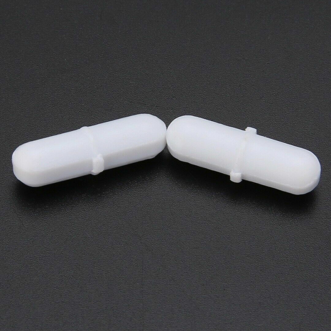2Pcs  1 inch magnetic stirrer bar stir mixer bars PTFE lab spin spinner 7*25
