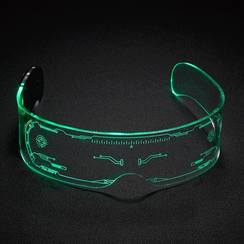 Syllable-Light Emitting Electric Glasses Christmas Colorful Eyewear Punk Style