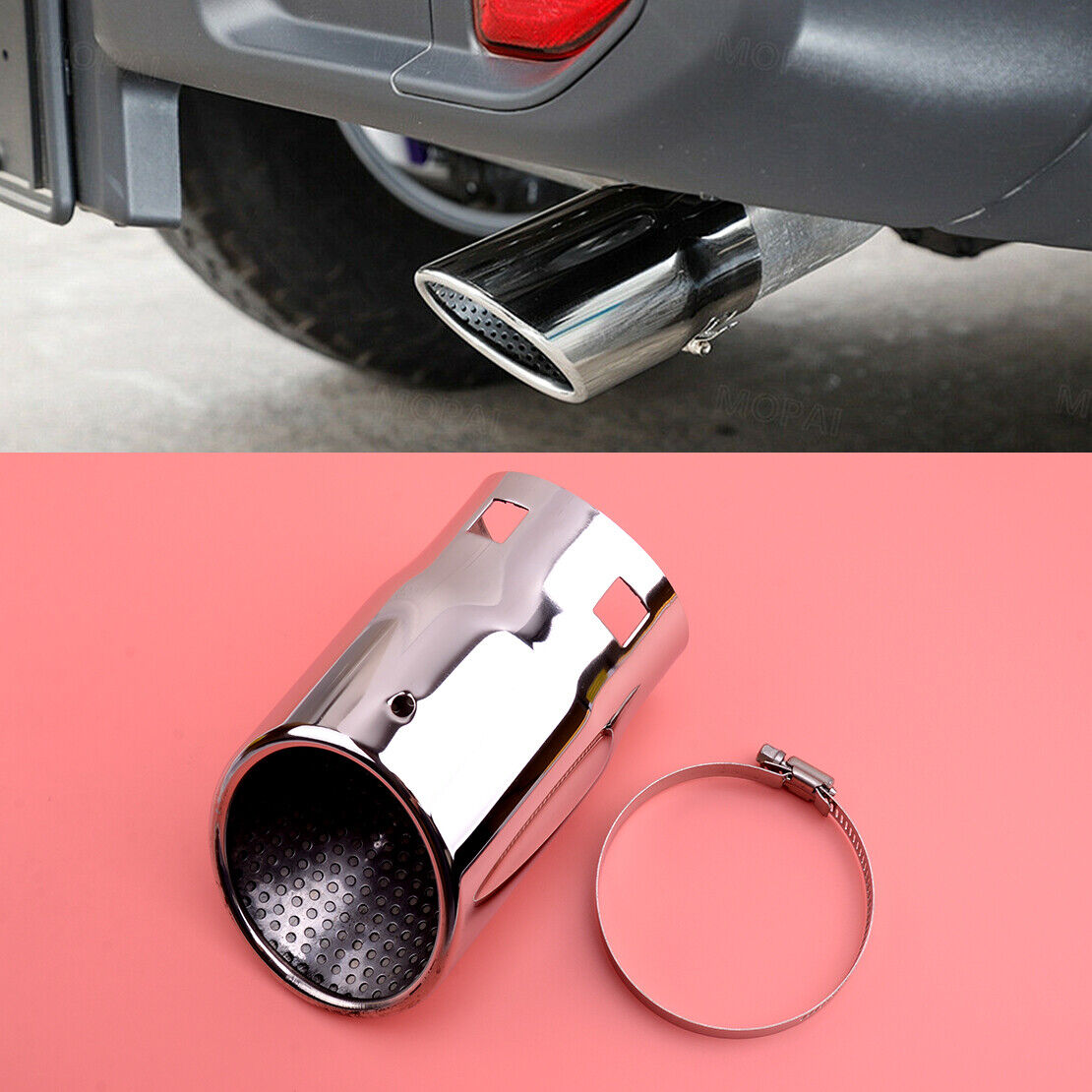 1 Rear Tail Exhaust Pipe Tip Fit For Jeep Wrangler JK JL 2007-20 Compass 2017-20