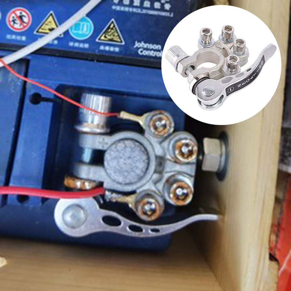 2pcs Quick Disconnect Car Battery Main Cable Post Clamp Terminal Connectors