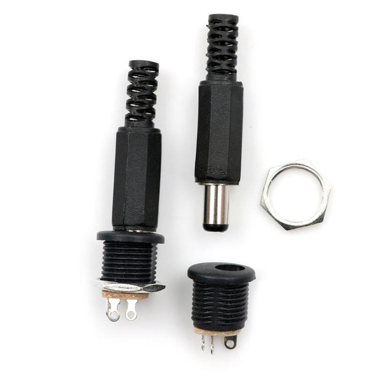 5.5x2.1mm DC Male Plug Power Supply DIY DC Barrel Connector with Shrinkle Tube