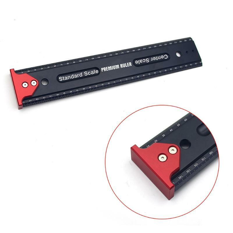 High Precision Measuring Ruler with Hook Stop Level Home Multifunctional Scribe
