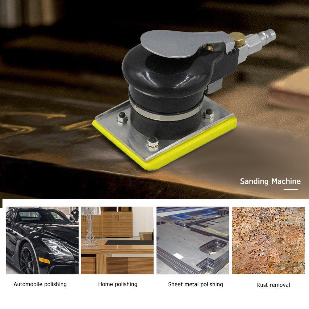 Air Eccentric Orbital Pneumatic Sander Disc Square Pad Grinder Polisher