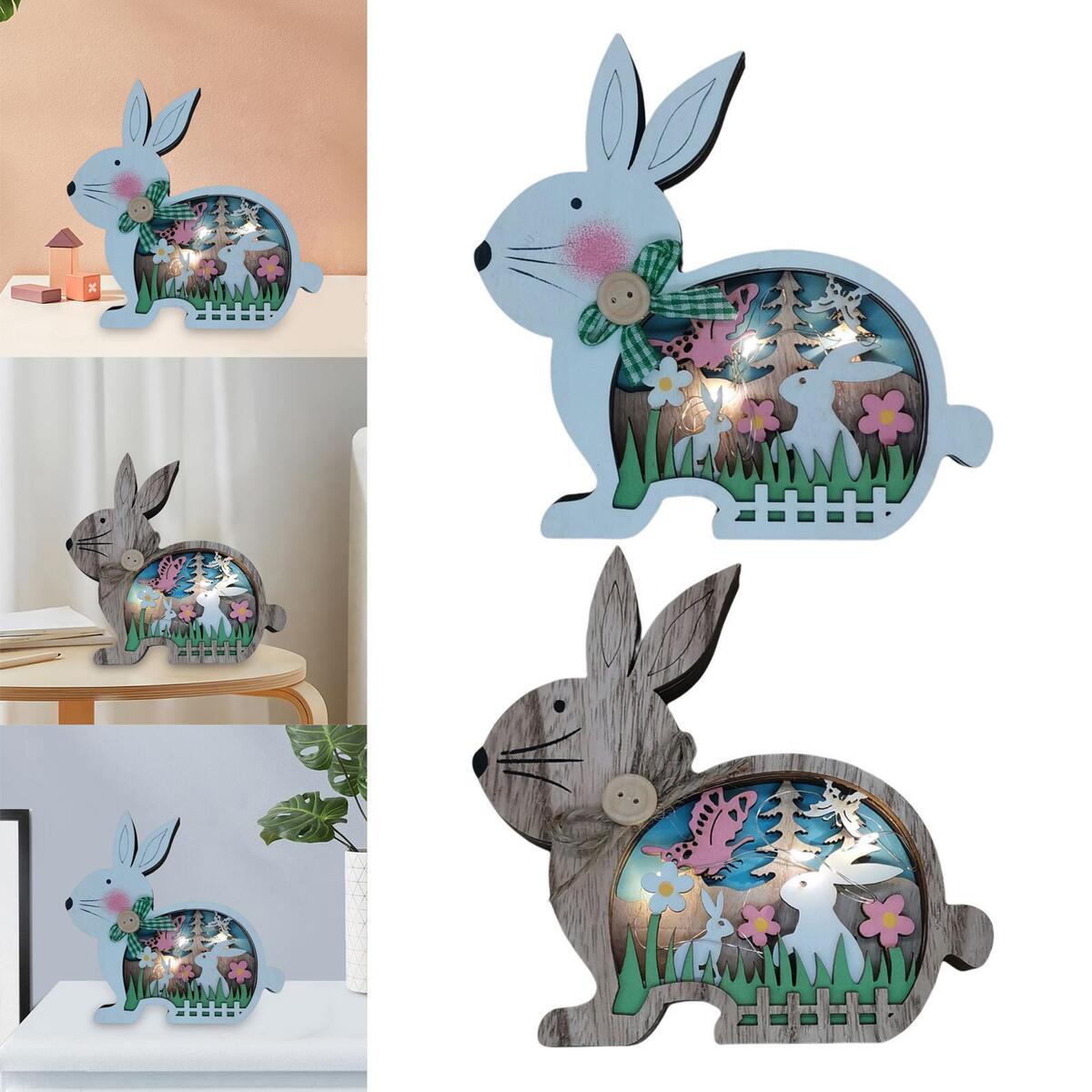 2Pcs Easter Bunny   Decor  Festival tabletop office