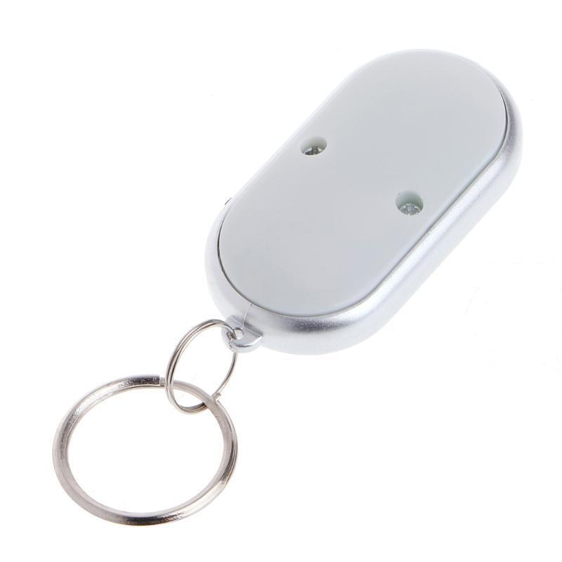 LED Anti-Lost Finder Keychain Whistle Sound Control Key Locator Outdoor Sports