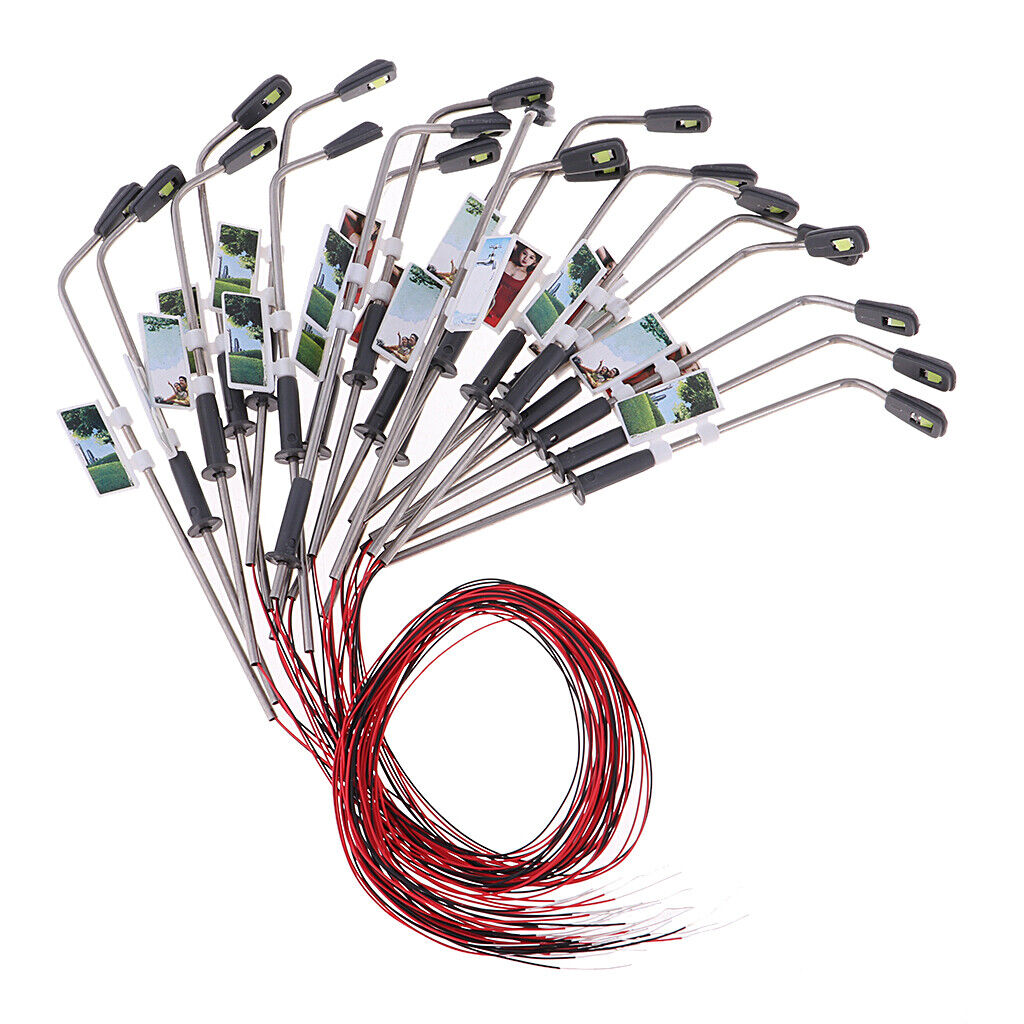 40x Mini  Railway 3V LED  Lamposts HO 1:100 Garden Layout