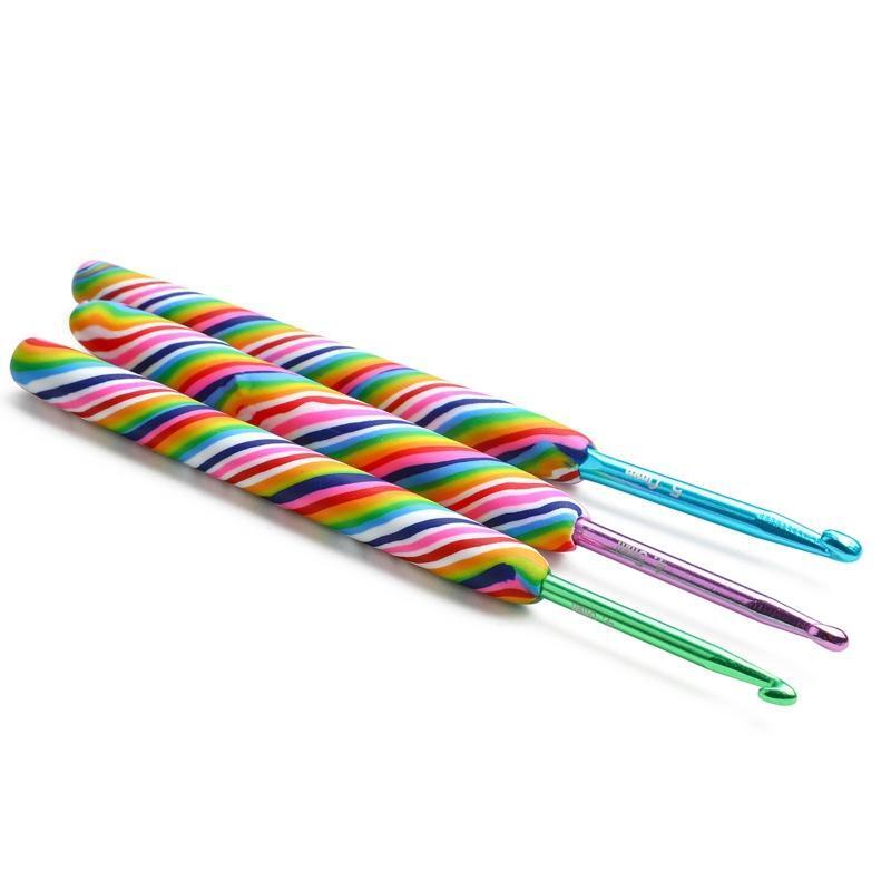 10pcs Colorful Crochet Hooks Set Crochet Needles Weaving Sewing Knitting Tools