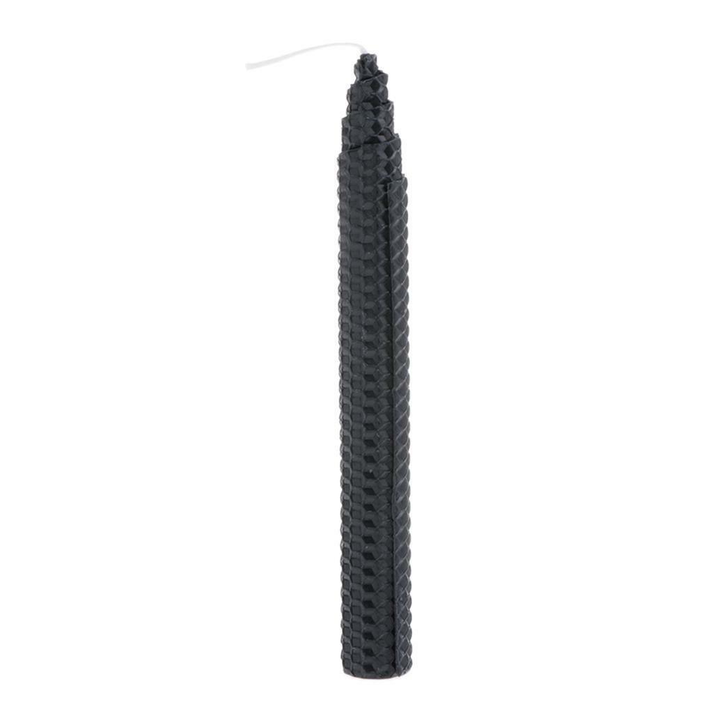 8.27Inch Black Beeswax Candles Long Honeycomb Taper for Wedding