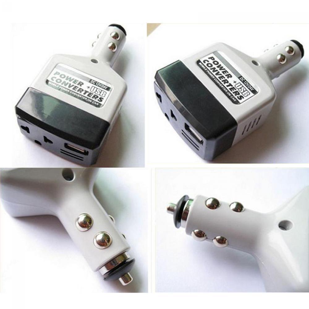 Practical New Car inverter converter Power USB DC 12V to 220V  Charger Adapter