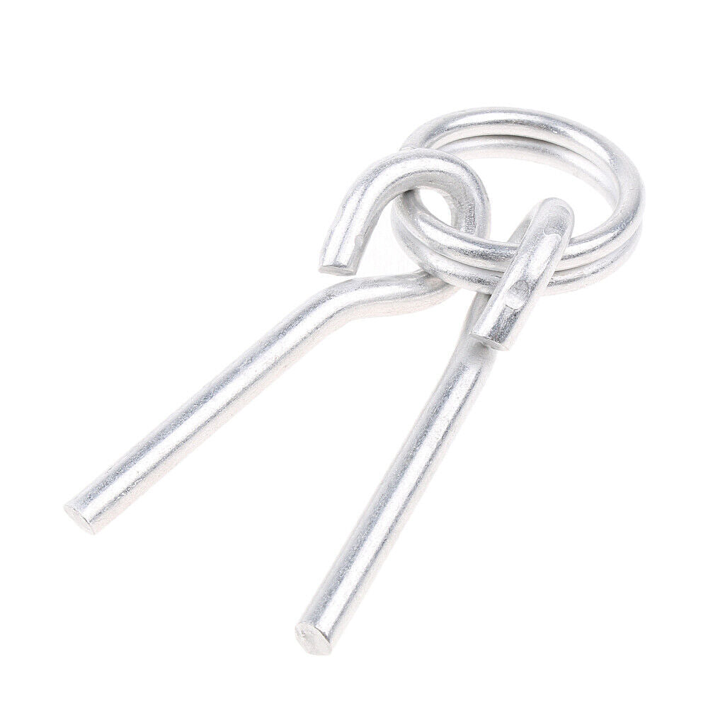 2 Pieces Awning Tent Poles Rings with 2 Pins Fit for Outdoor Camping Hiking