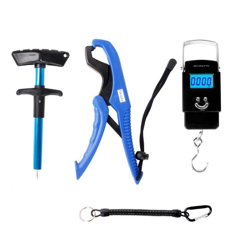 Digital Fish Scale 110lb/50kg Fish Gripper Fishing Lanyard Fish Hook Remover Kit