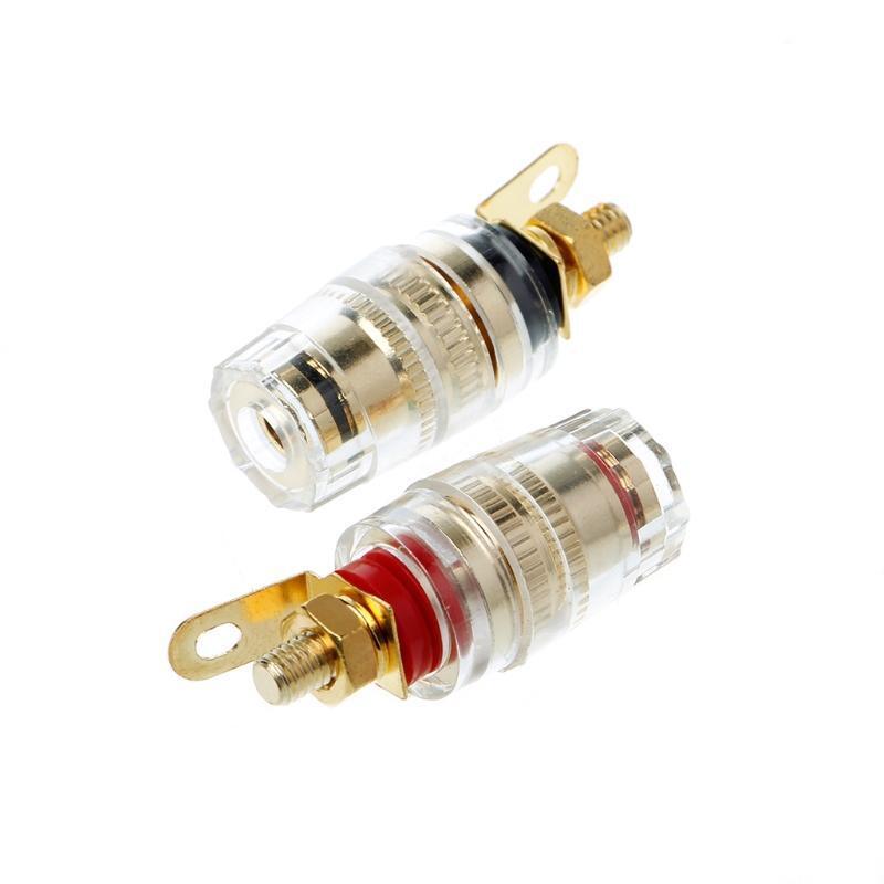 1 Pair 4mm Binding Post Terminal Speaker Test Banana Plug Socket Connector