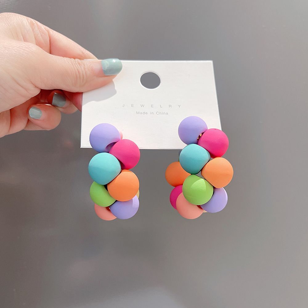 New Fashion Girl Luxury Jewelry Earrings Exaggerated Colorful