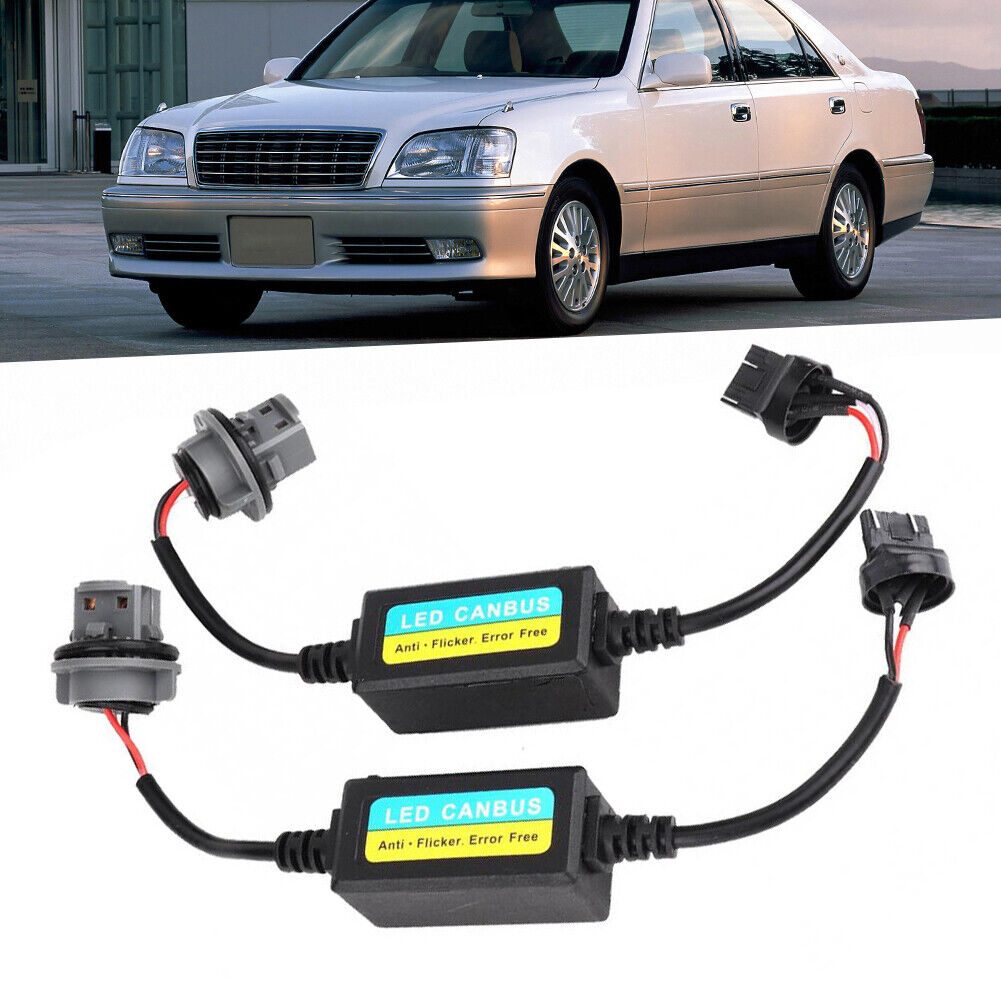 1 Pair T20 7443 LED Turn Signal Brake Light Canbus Anti Flicker Resistor