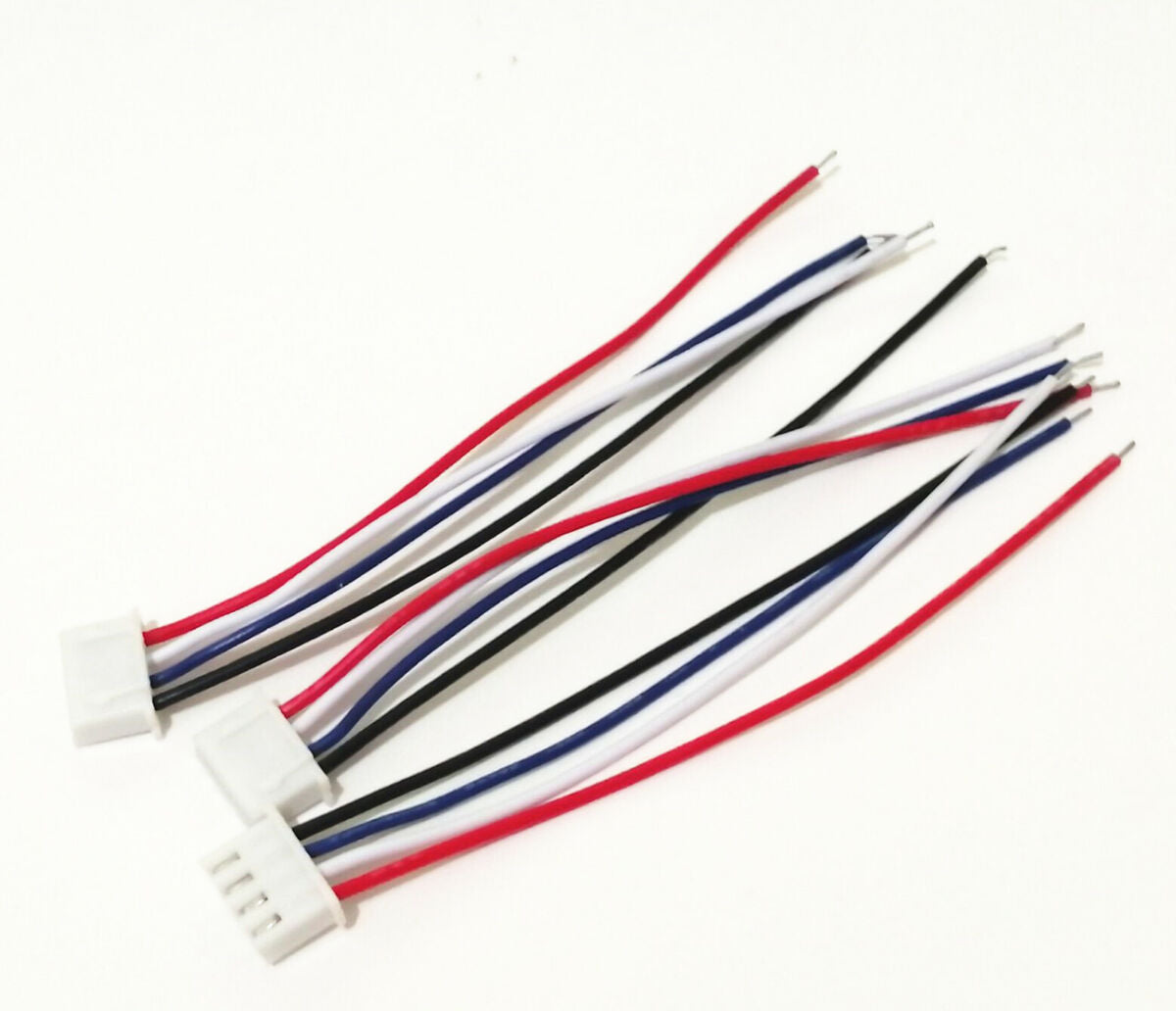 10 Set Mini Micro JST XH 2.54mm 4 Pin Connector Plug With 24AWG 1007 Wires 15cm
