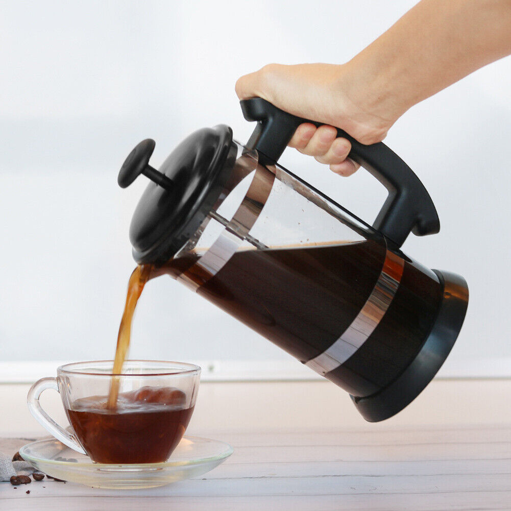 Stainless Steel 1000ml Tea Pouring Pot French Press Coffee Maker Kettle