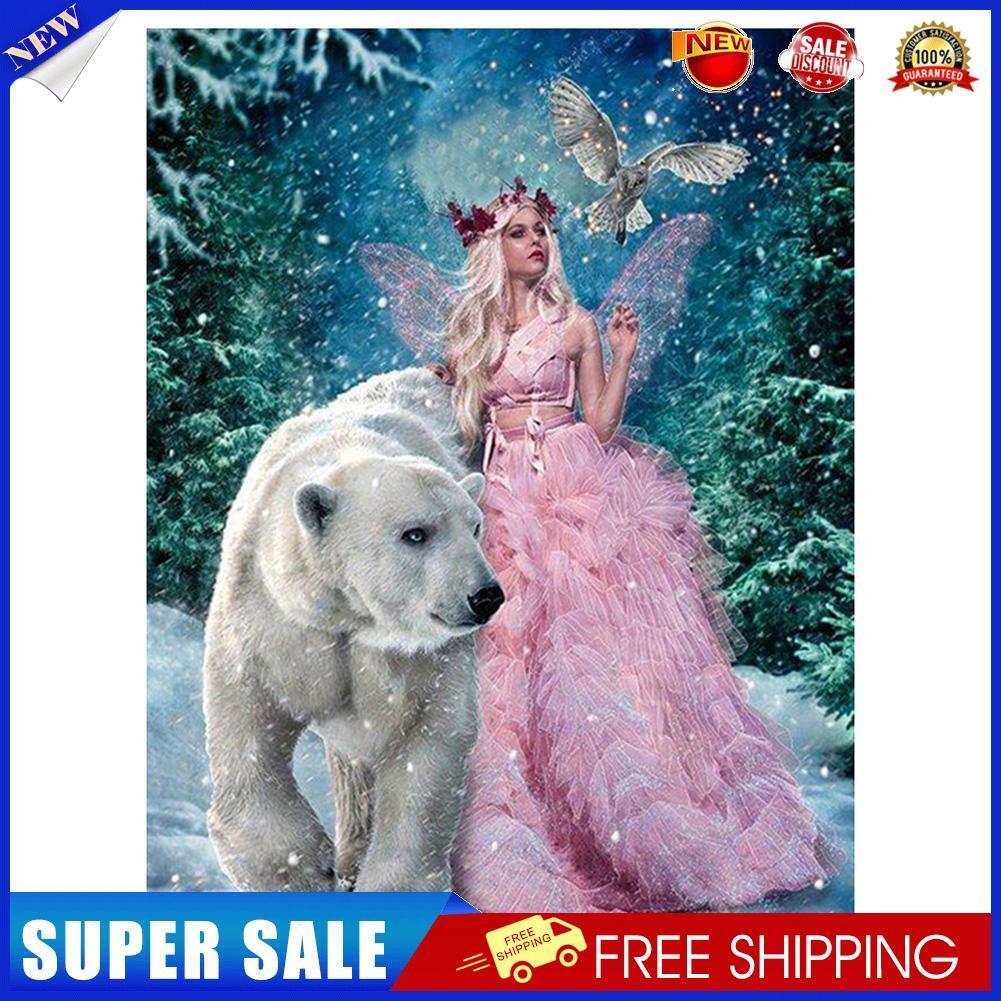 Beauty Polar Bear DIY Full Drill Diamond Painting Embroidery Art Home Decor