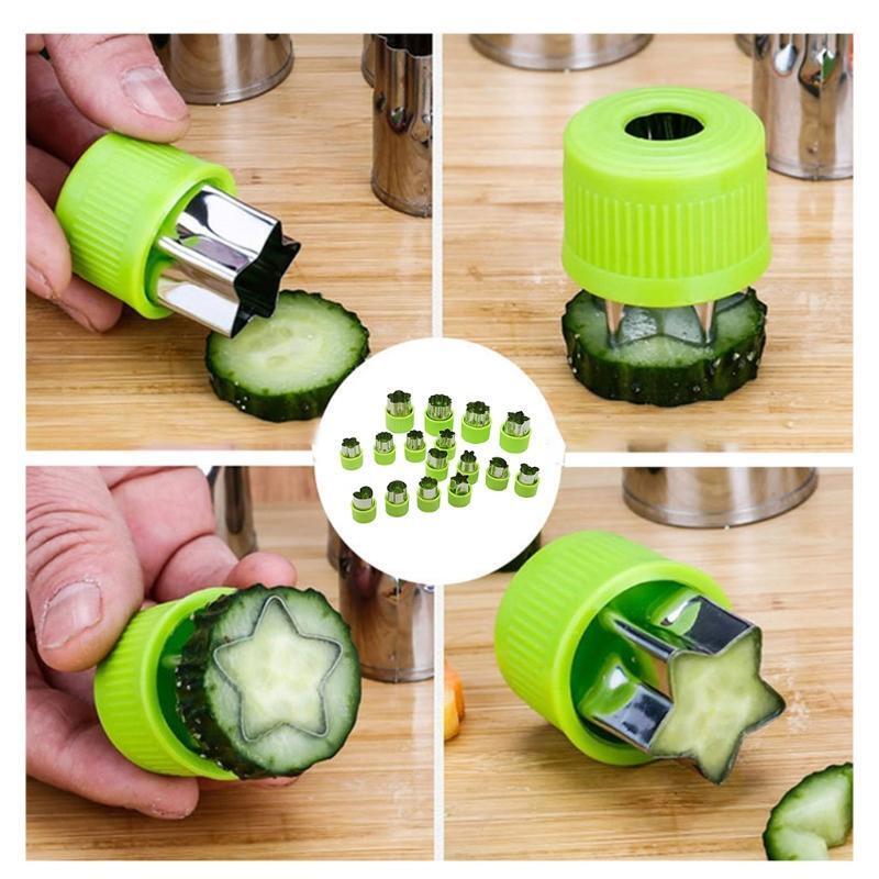 Vegetable Fruit Cutters Shapes Set of 16 Various Cute Shapes Easy to Use Clean