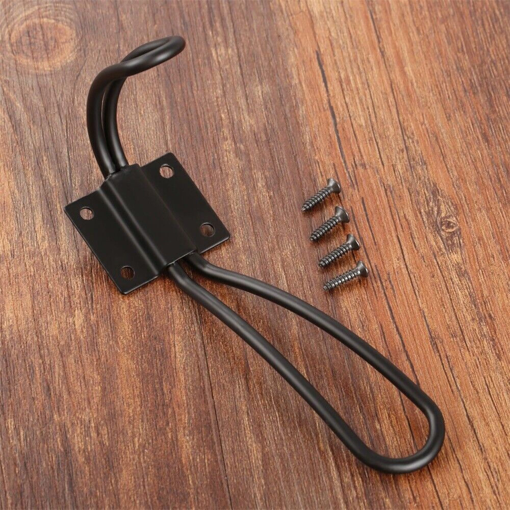 Black Zinc Alloy Clothing Hook Coat Clothes Hat Towel Organizer Wall Door Hanger