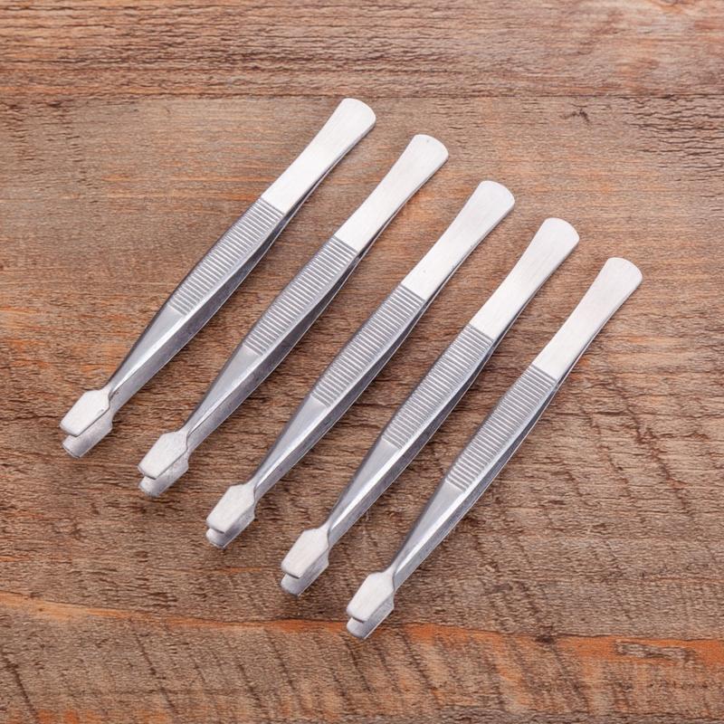 2 Pcs Stamp Tweezers Philately Stamps Collector Tools Philately Tweezers Eyebrow