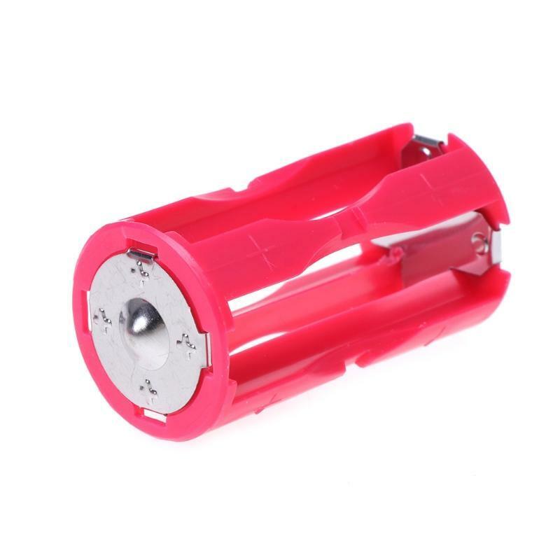 4AAA To C Size Parallel Cell Adapter Battery Holder DC 1.5V Case Box Converter