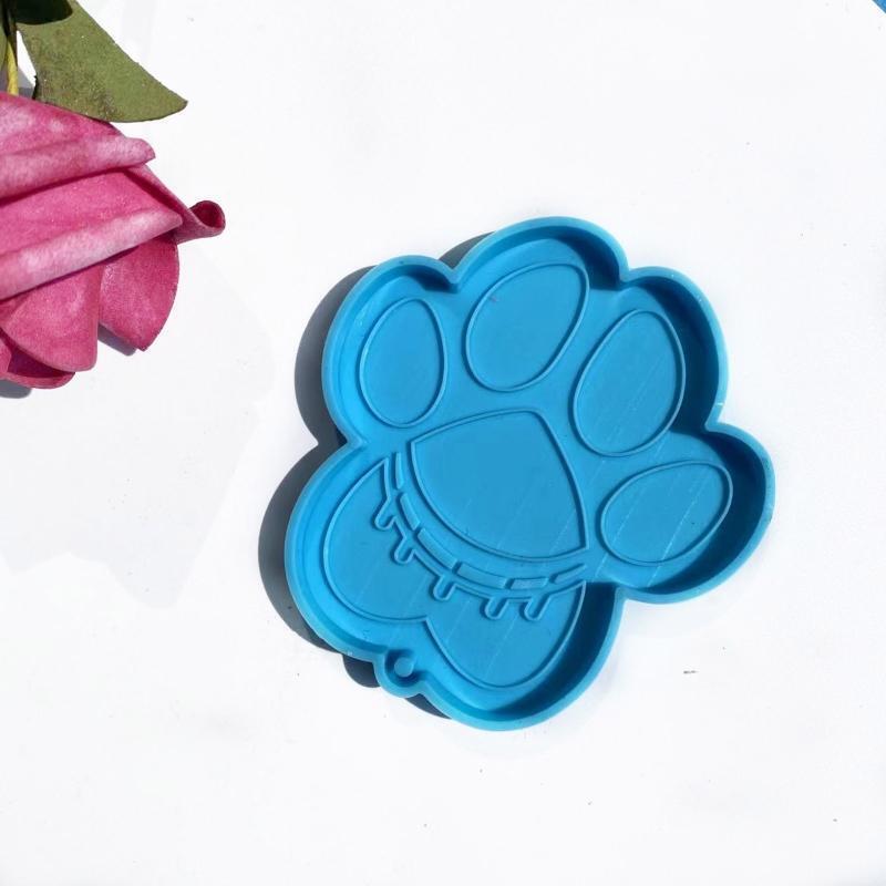 Pet Little Dog Paw Keychain Mold Epoxy Crystal Silicone Customized Mold