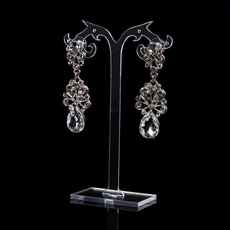 Three-piece Acrylic Ear Stud Earrings Display Stand Jewelry Display Holder Props