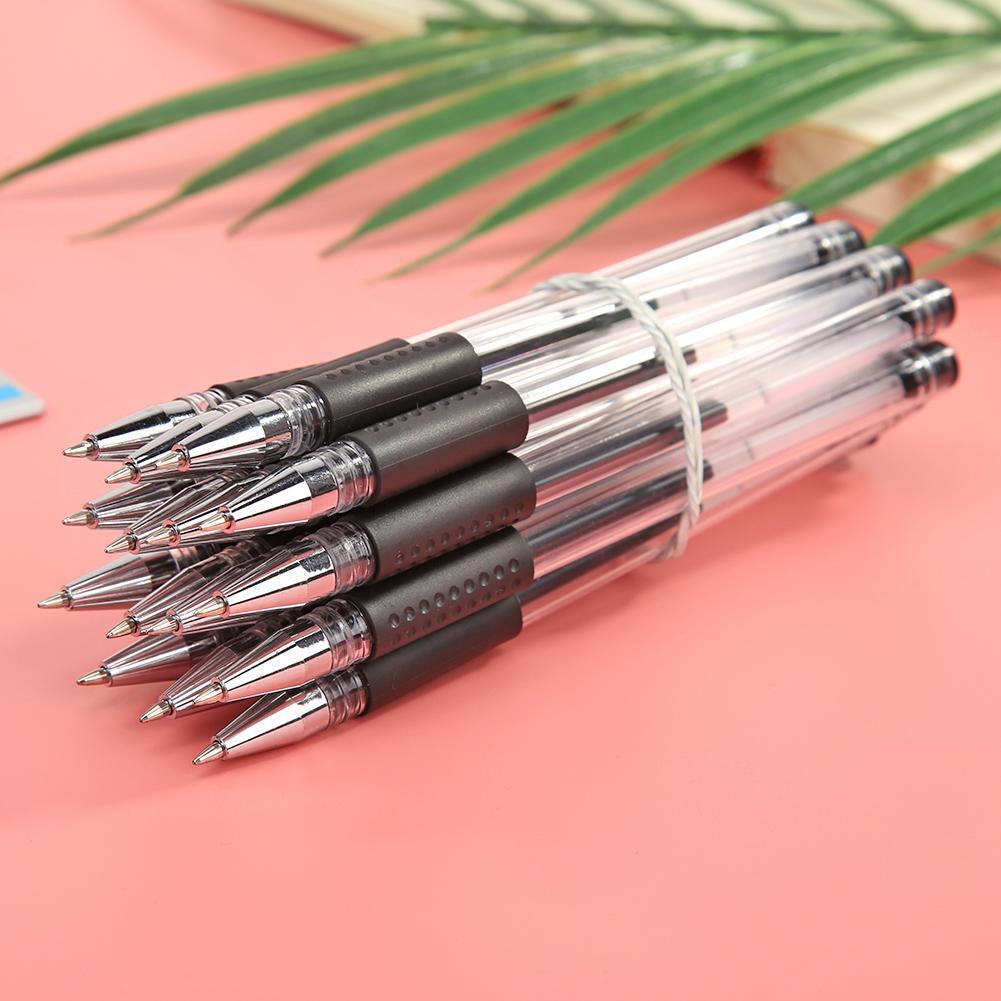 20pcs 0.5mm Neutral Black Refill Gel Pens Office School Supply Stationery