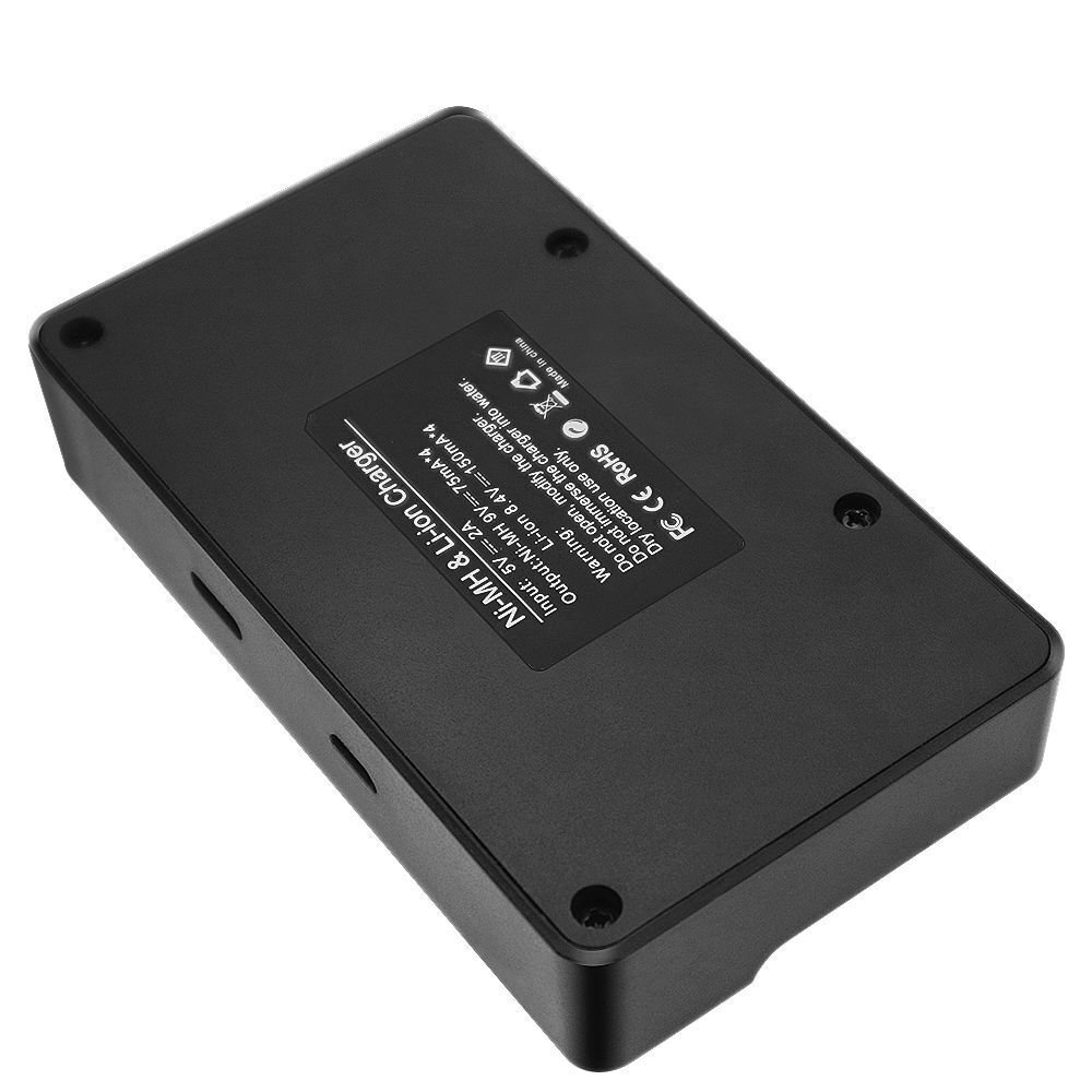 4 Slot Adapter Fast Charging Dock For 9 Volt NIMH Lithium Li-ion Batteries