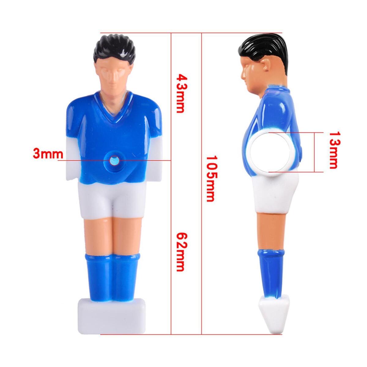 10Pcs Foosball Balls Replacement Humanoid Foosball 5 Red+5 Blue Foosball Men