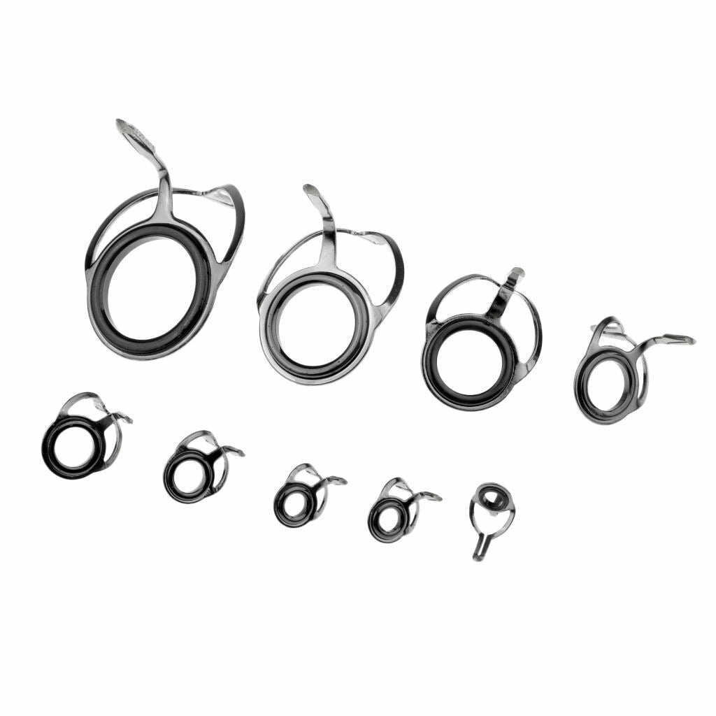 45Pieces Fishing Rod  Guides  Eye Rings Replacement Repair