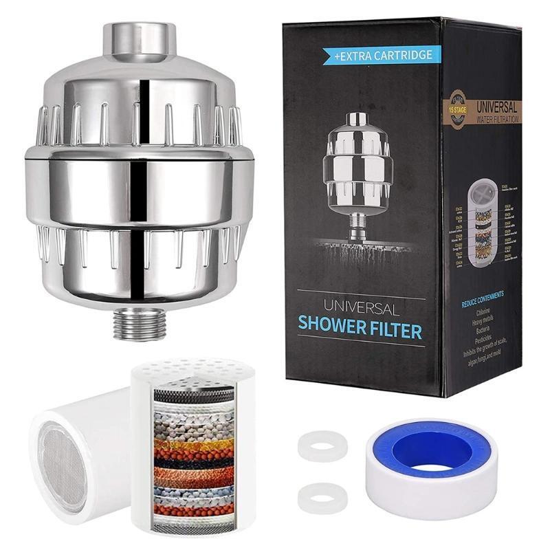 High Output Shower Head Water Purifier Shower Hard Water Filter Bathroom Accs
