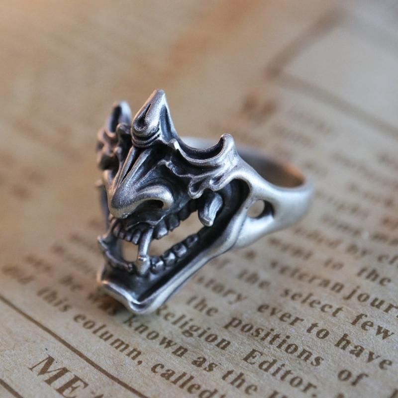Stylish Open Ring Demon Shape Gothic Statement Party Chunky Jewelry for Men Teen