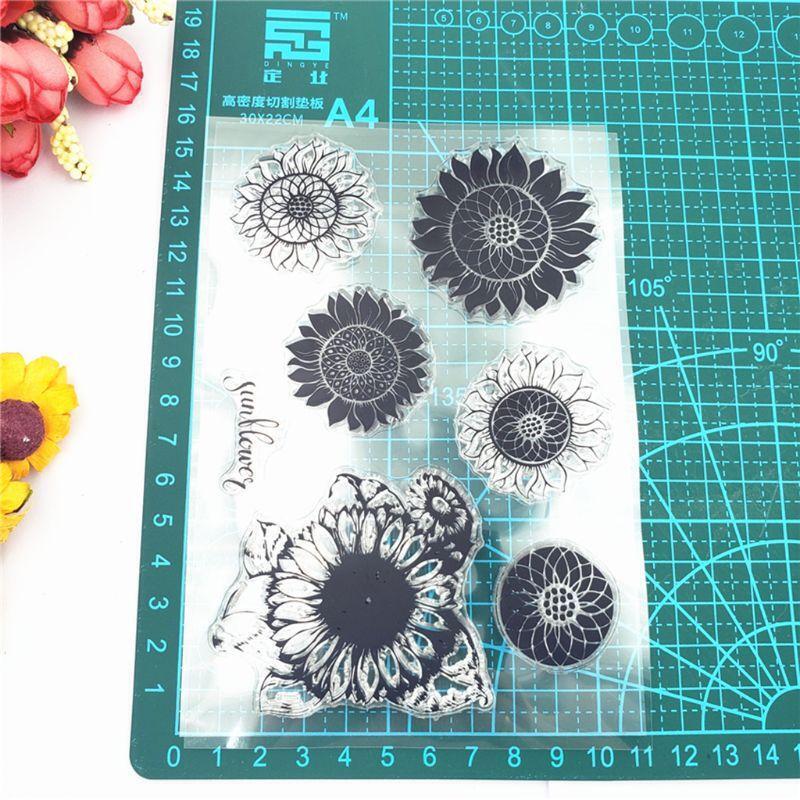Sunflower Silicone Seal Stamps DIY Scrapbooking Embossing Photo Album Decoration