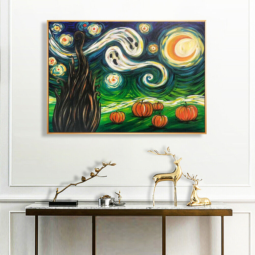 5D DIY Halloween Night Full Round Drill Diamond Painting Kit Mosaic Art