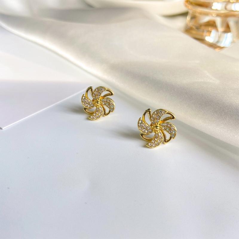 Fashion Windmill Earring Classic Rhinestone Earring Jewelry Xmas Party Decor