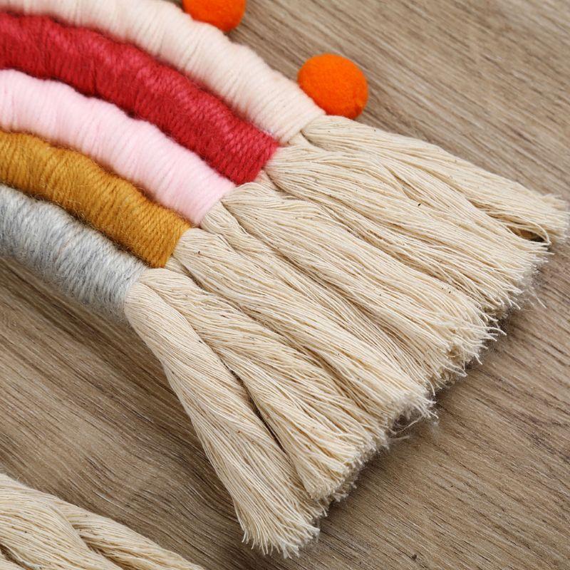 Rainbow Handmade Weaving Ornament Nordic Simple Kid Room Wall Decoration Hanging
