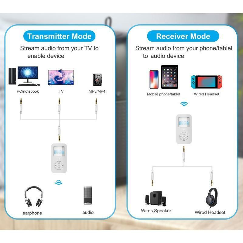 3.5mm Jack Bluetooth-compatible Connection Receiver Car Adapter for TV PC
