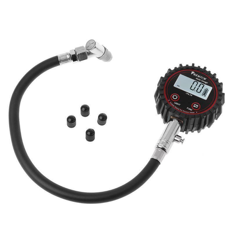LCD Display Digital Tire Air Pressure Gauge 200 PSI High Accuracy Barometers for