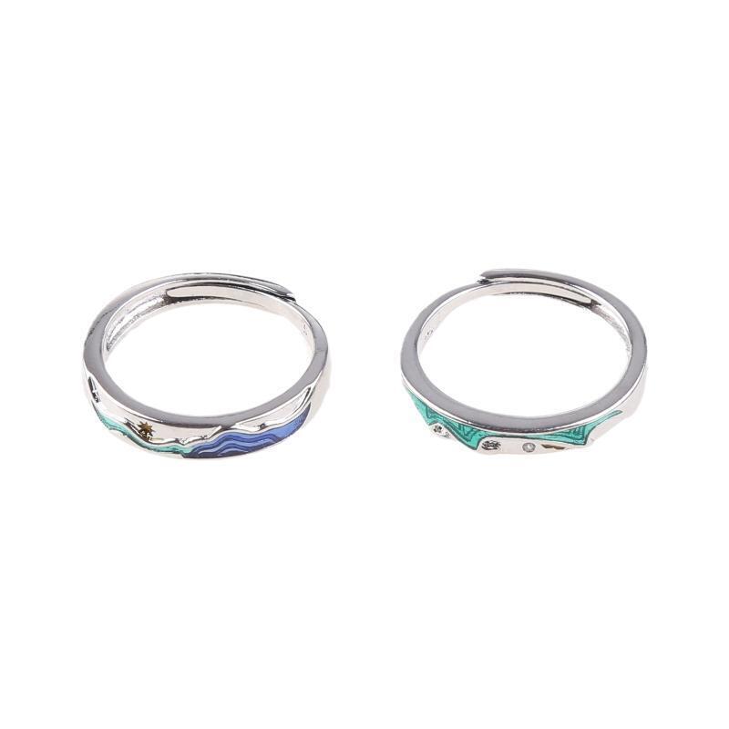 Personalized Couple Rings for Boys and Girls Set Copper Rings for Men and Women