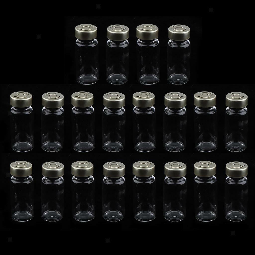 20pcs Refillable Empty Bottle   Powders - Clear, 10ml