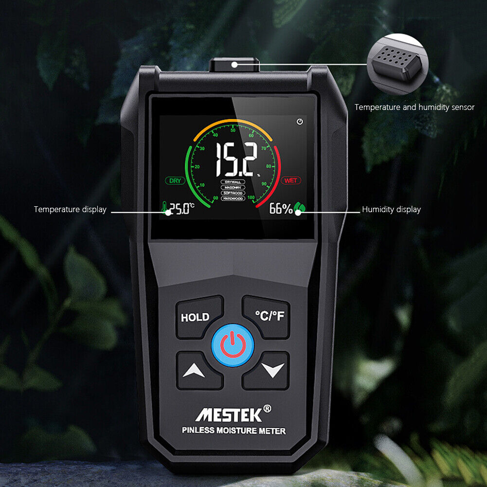 Timber Damp Detector Hygrometer Digital Display Wood Moisture Meter Tester
