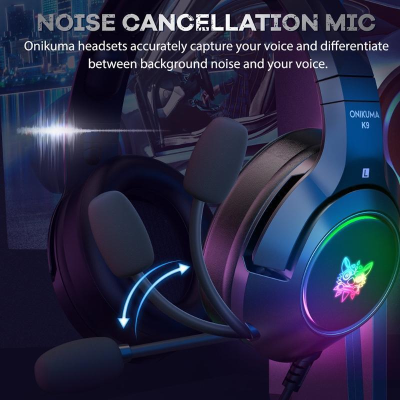 Gaming Headsets Memory Foam Ear Pads Surround Sound Stereo Games and Music