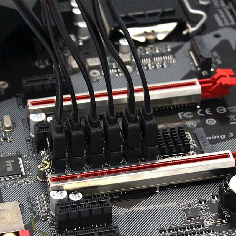 M2 PCIE 3.0 to 6-Port Sata 3.0 Expansion Card Computer Desktop Solid State Card