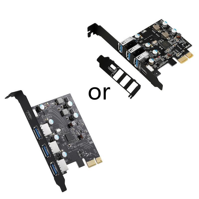 4-Port PCI-E to USB3.0 Type C Computer Expansion Card Pcie Usb Adapter  FL1100