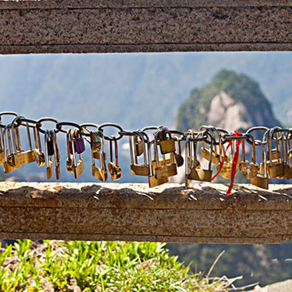 Lock Heart Shape Double Heart Love Lock Padlock Valentines Engraved Lock